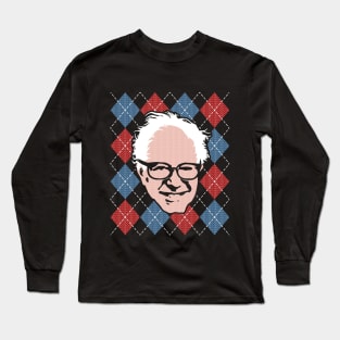 Red White and Bernie Argyle Ugly Christmas Sweater Long Sleeve T-Shirt